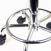 Saddle PU Leather Gas-Lift Swivel Bar Stool Set of 2 – Black