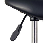 Saddle PU Leather Gas-Lift Swivel Bar Stool Set of 4 – Black