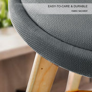Leila Fabric Swivel Bar Stool Set of 4 – Grey