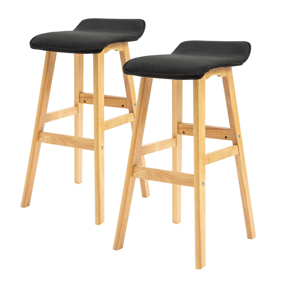 Dara Fabric Bar Stool – Black
