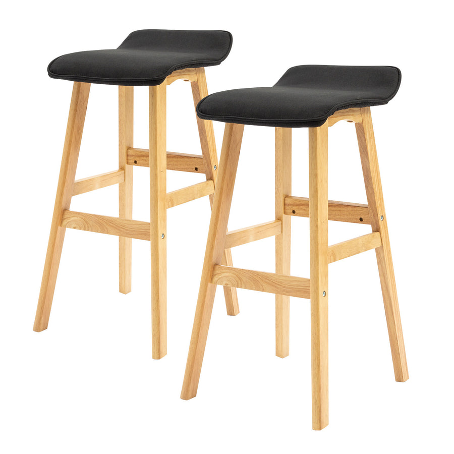 Dara Fabric Bar Stool – Black