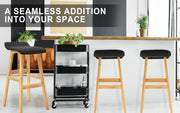 Dara Fabric Bar Stool – Black