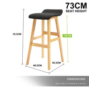 Dara Fabric Bar Stool – Black