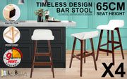 Sophia PU Leather Bar Stool Set of 4 – White