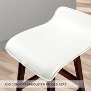 Sophia PU Leather Bar Stool Set of 4 – White