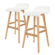 Sophia PU Leather Bar Stool Set of 2 – White