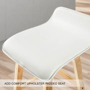 Sophia PU Leather Bar Stool Set of 4 – White