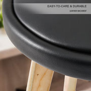 Leila Wooden Swivel Bar Stool Set of 4 – Black