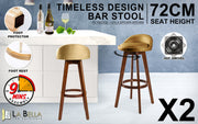 Leila Wooden Swivel Bar Stool – Brown