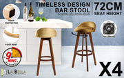 Leila Wooden Swivel Bar Stool – Brown