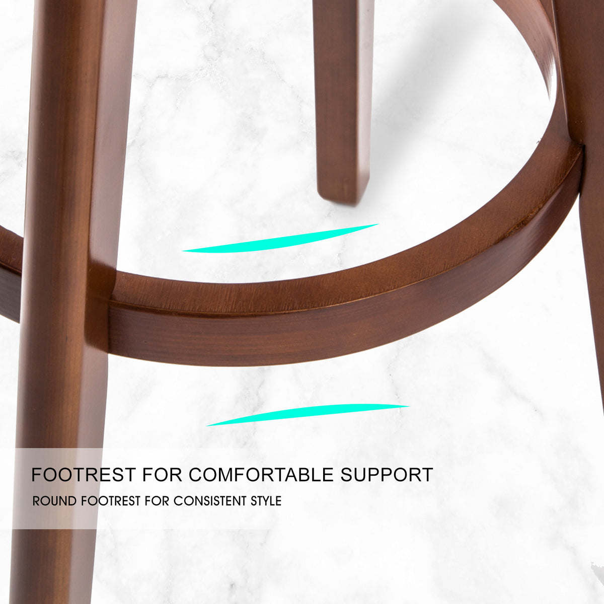 Leila Wooden Swivel Bar Stool – Brown