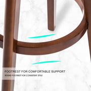 Leila Wooden Swivel Bar Stool – Brown