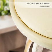 Leila Wooden Swivel Bar Stool – Cream