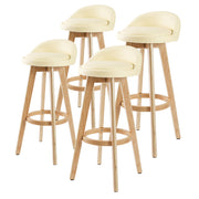 Leila Fabric Swivel Bar Stool – Cream