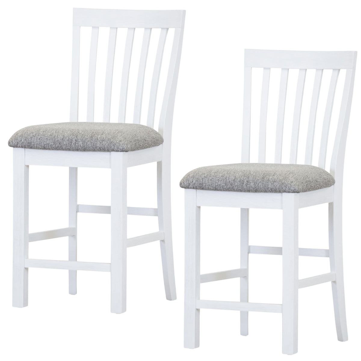 Laelia Fabric Bar Stool Set of 2 – White