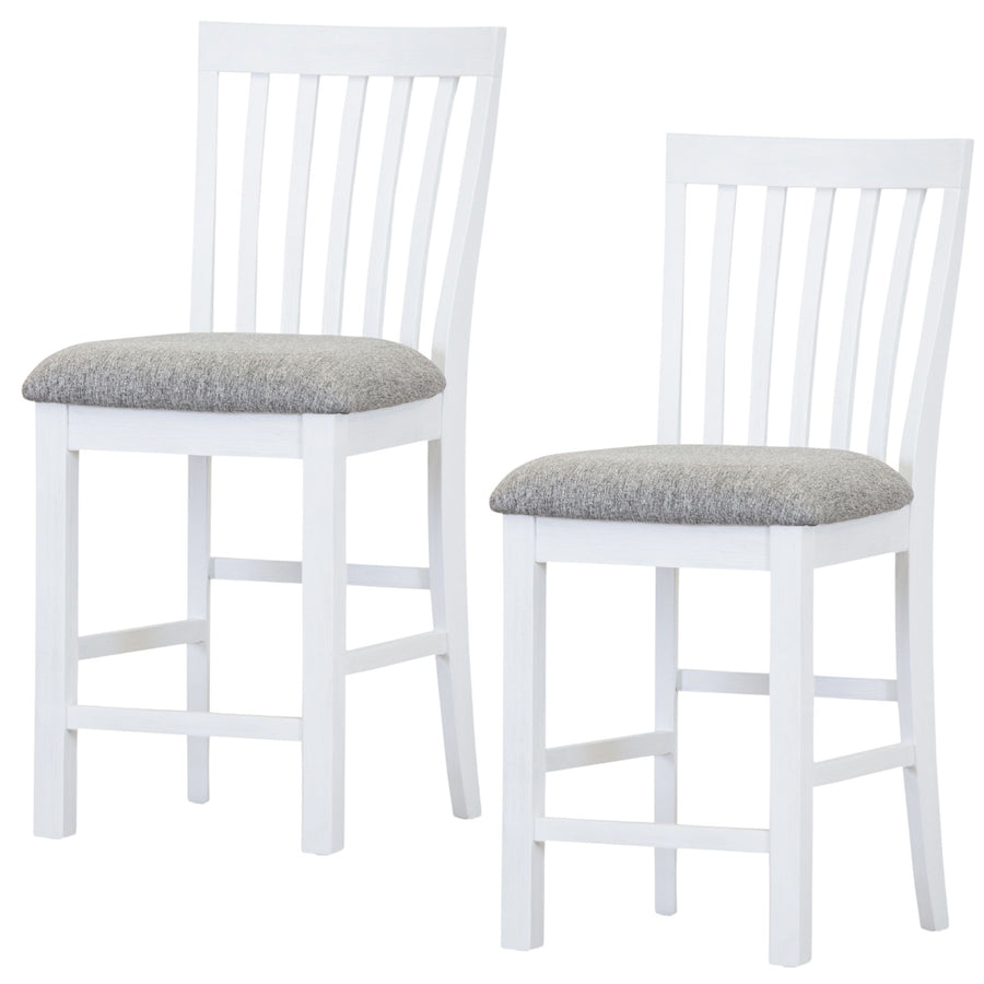 Laelia Fabric Bar Stool Set of 2 – White