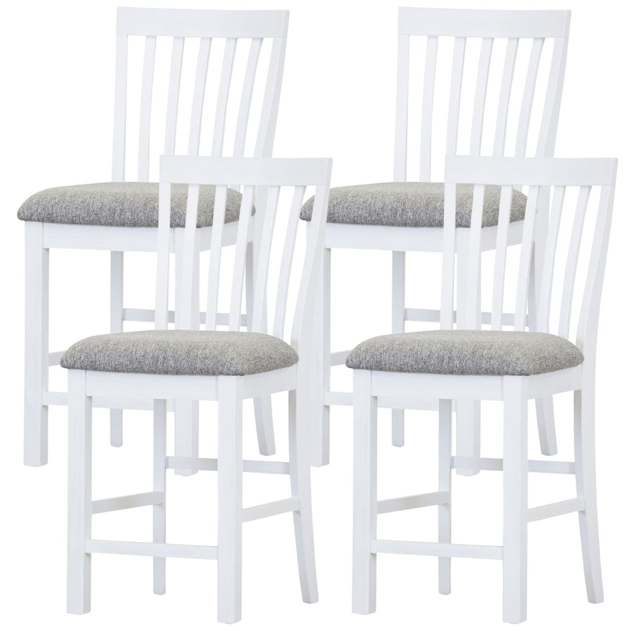 Laelia Fabric Bar Stool Set of 4 – White