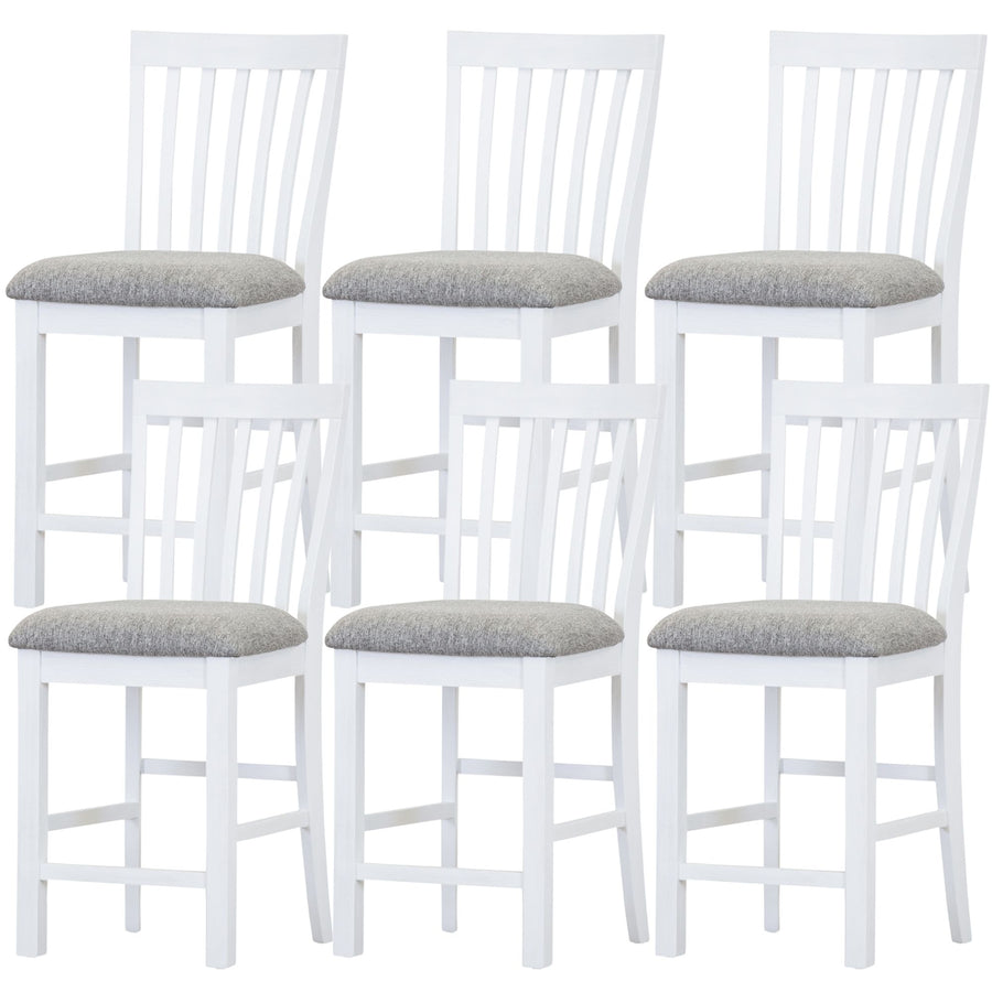 Laelia Fabric Bar Stool Set of 6 – White