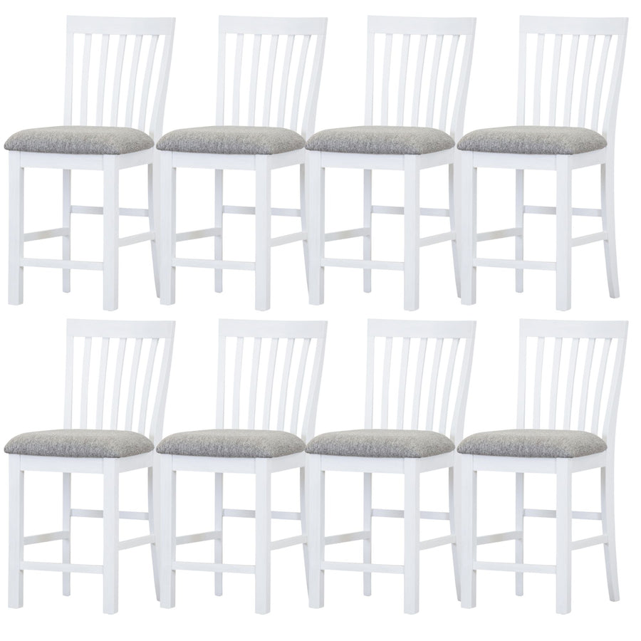 Laelia Fabric Bar Stool Set of 8 – White