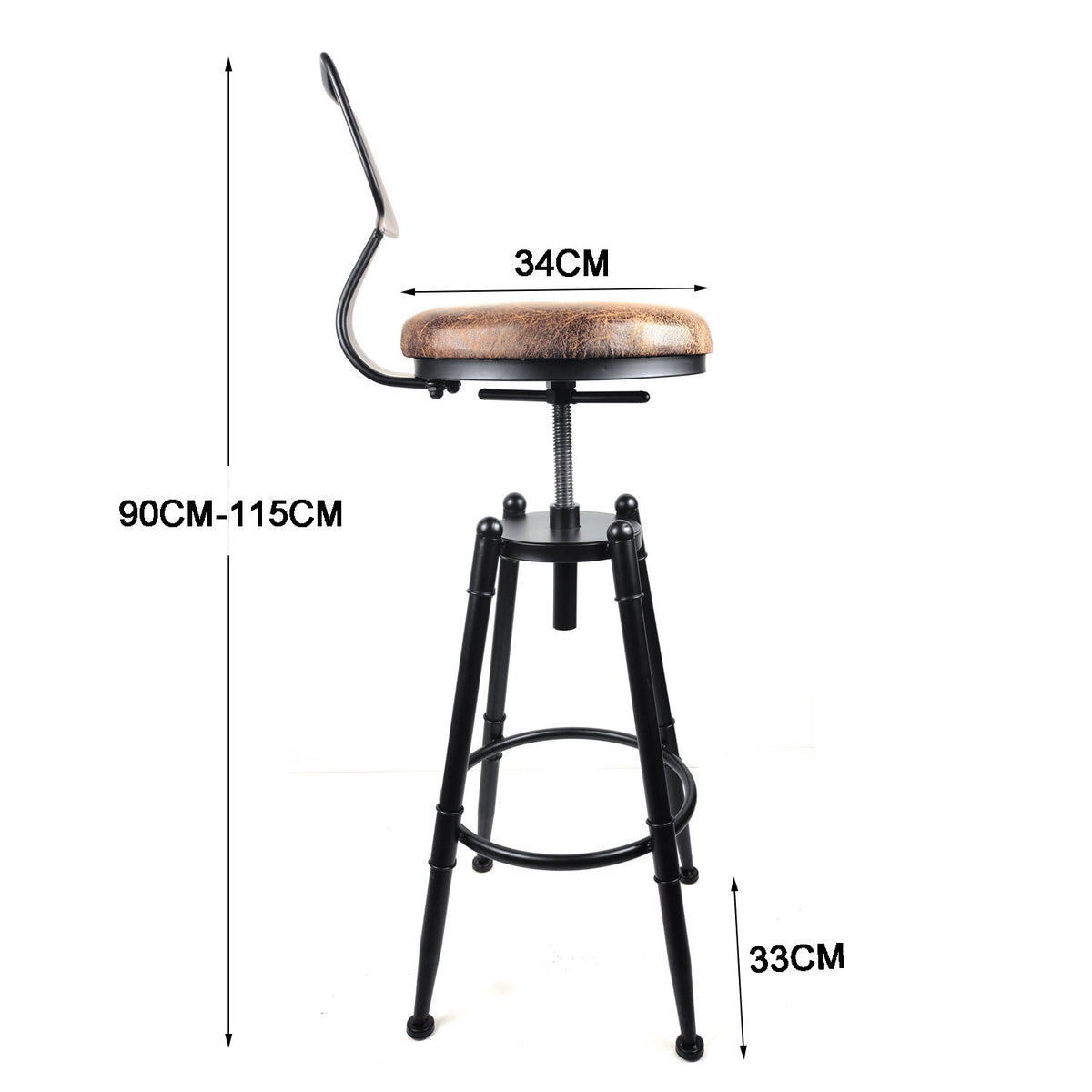 Bridport Swivel Bar Stool Set of 2