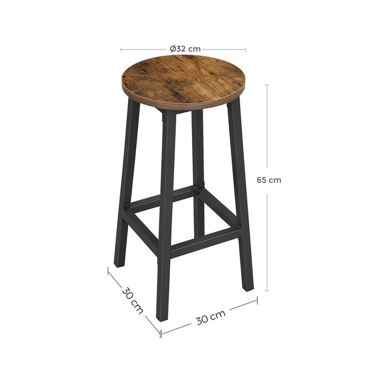 Brighton Bar Stool Set of 2 – Brown
