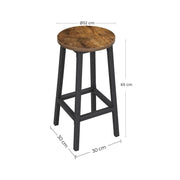 Brighton Bar Stool Set of 2 – Brown