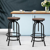 Set of 2 Kitchen Bar Stools Vintage Bar Stool Retro Rustic Industrial Chairs - BSR