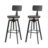 Set of 2 Vintage Bar Stools Retro Kitchen Bar Stool Industrial Chairs Rustic - BSR