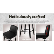 Set of 4 Felipe Wooden Bar Stools Swivel Bar Stool Kitchen Chairs Black - BSR