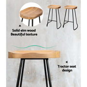 Set of 4 Vintage Tractor Bar Stools Retro Bar Stool Industrial Chairs 65cm - BSR