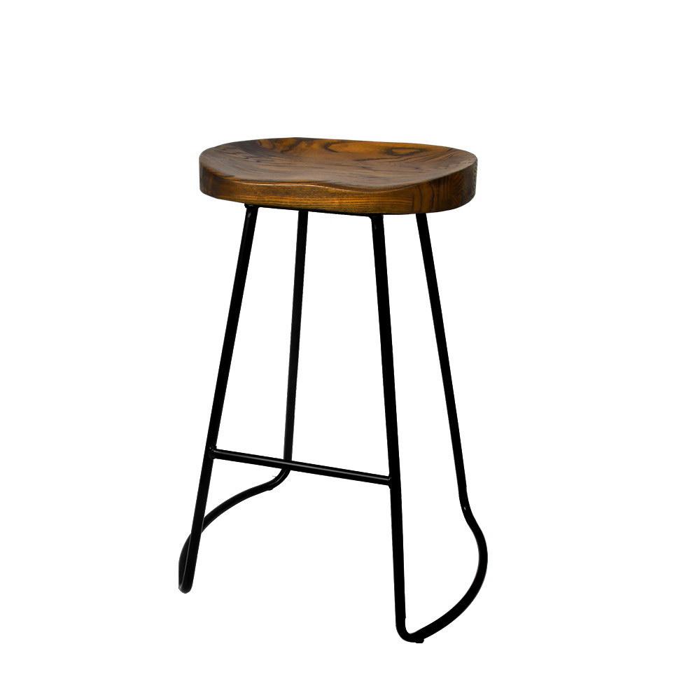 Set of 4 Vintage Tractor Bar Stools Retro Bar Stool Industrial Chairs Black 65c - BSR