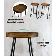 Set of 4 Vintage Tractor Bar Stools Retro Bar Stool Industrial Chairs Black 65c - BSR