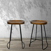 Set of 4 Vintage Tractor Bar Stools Retro Bar Stool Industrial Chairs Black 65c - BSR