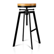 Adjutable Height Swivel Bar Stool - Black - BSR