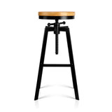 Adjutable Height Swivel Bar Stool - Black - BSR