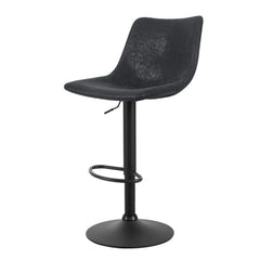 Set of 2 Kitchen Bar Stools Gas Lift Stool Chairs Swivel Barstools Vintage PU Leather - BSR