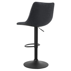 Set of 2 Kitchen Bar Stools Gas Lift Stool Chairs Swivel Barstools Vintage PU Leather - BSR