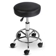 PU Leather Swivel Salon Stool - Black - BSR
