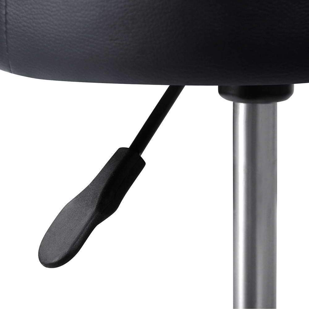 PU Leather Swivel Salon Stool - Black - BSR