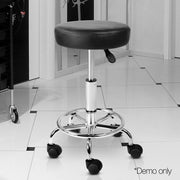 PU Leather Swivel Salon Stool - Black - BSR