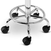 PU Leather Swivel Salon Stool - White - BSR