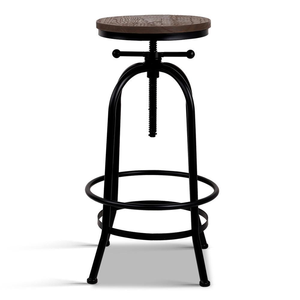 Rustic Industrial Round Bar Stool - BSR