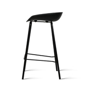 Set of 2 Metal Bar Stools - Black - BSR
