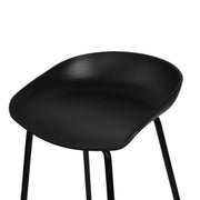 Set of 2 Metal Bar Stools - Black - BSR