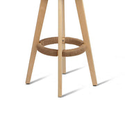 Set of 2 PU Leather Bar Stools - Beige - BSR