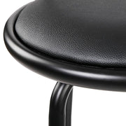 Set of 2 PU Leather Bar Stools - Black - BSR