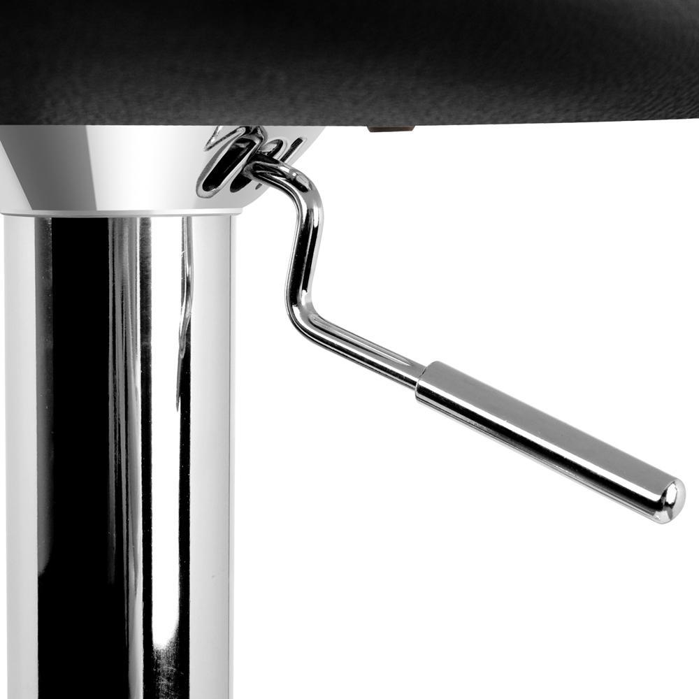 Set of 2 PU Leather Bar Stools ARNE Swivel Bar Stool Kitchen Chairs Black Gas Lift Black - BSR