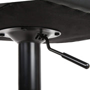 Set of 2 PU Leather Gas Lift Bar Stools - Black - BSR