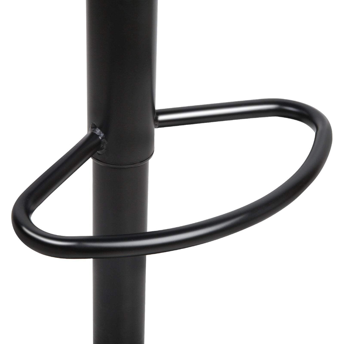 Set of 2 PU Leather Gas Lift Bar Stools - Black - BSR