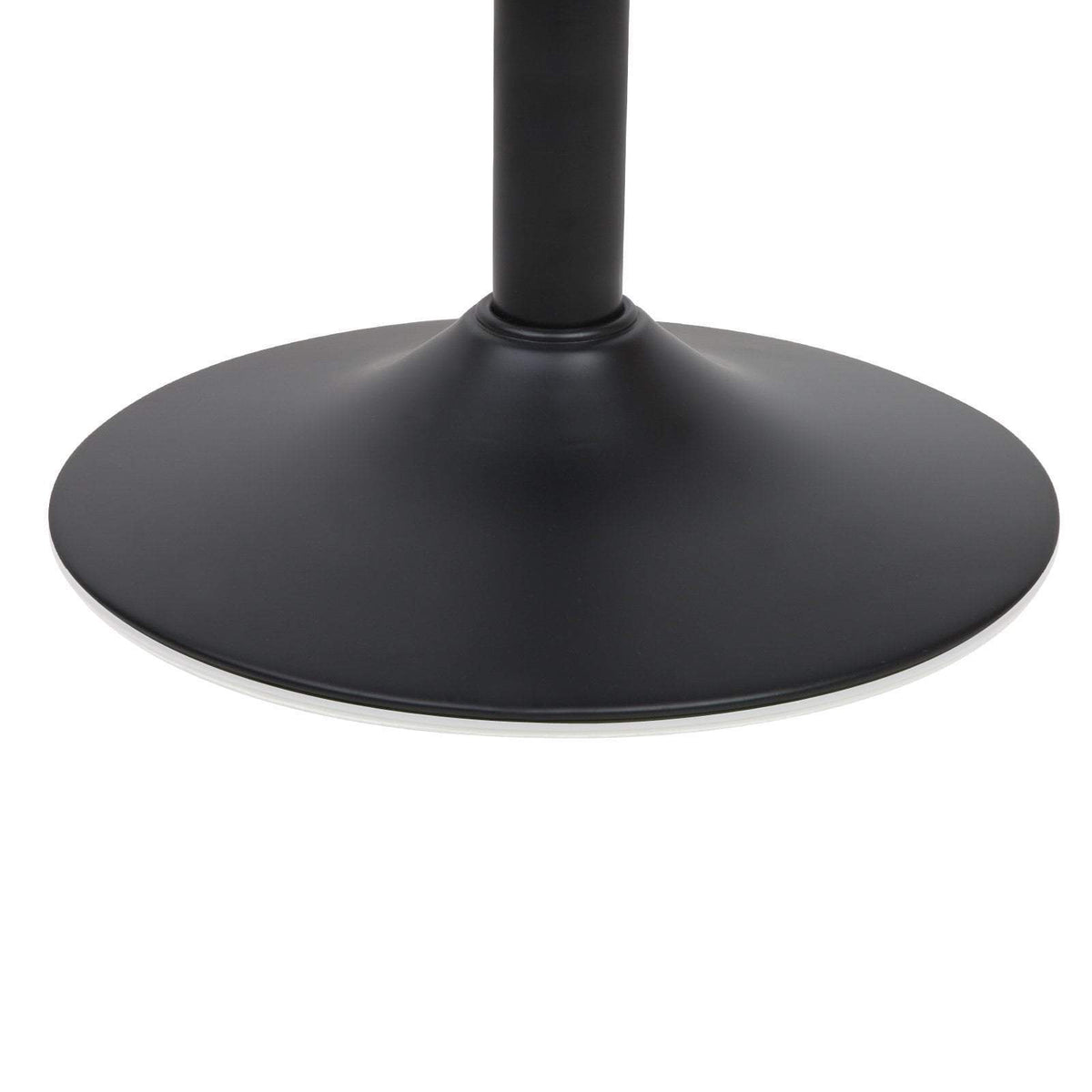 Set of 2 PU Leather Gas Lift Bar Stools - Black - BSR